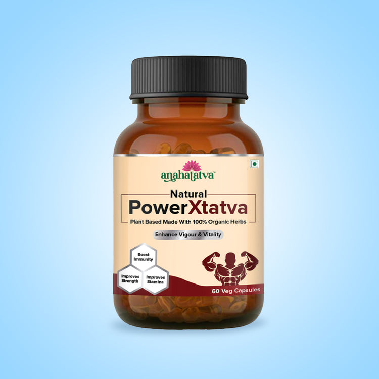 NATURAL POWERXTATVA CAPSULE 500mg | Build Strength & Stamina | Vigour & Vitality | 100% Natural, Made With Certified Organic Herbs