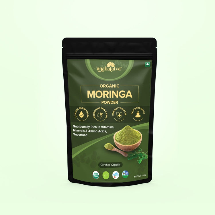 CERTIFIED ORGANIC MORINGA POWDER 150gm | Natural Superfood for Protein | Multi-Vitamin Powerhouse | USDA, EU, India Organic