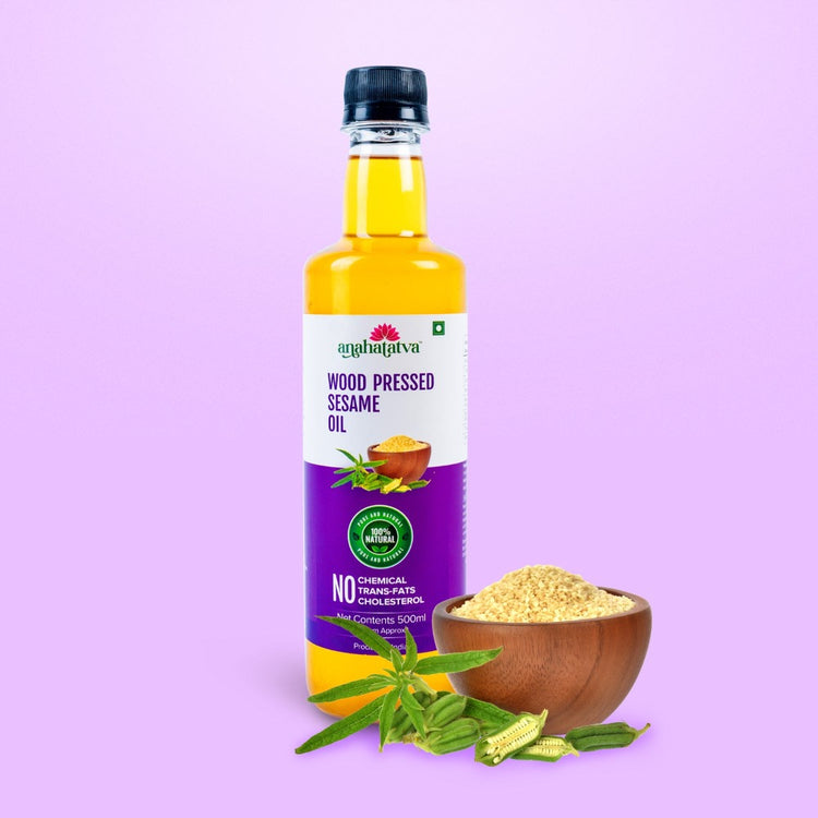 WOOD PRESSED SESAME OIL | Loaded with Omega 3, Omega 6 and High Source of Vitamin E | 100% Pure, Natural & Traditional