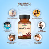 NATURAL POWERXTATVA CAPSULE 500mg | Build Strength & Stamina | Vigour & Vitality | 100% Natural, Made With Certified Organic Herbs
