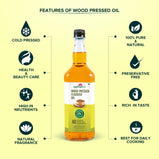 WOOD PRESSED FLAXSEED OIL | Rich Taste & Aroma | 100% Pure & Natural | Best Oil For Toppings