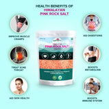 HIMALAYAN PINK ROCK SALT - HEALTHY- 1Kg | The Most Purest Salts with Magnesium, Calcium, Potassium, Copper & Iron.