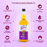 WOOD PRESSED SESAME OIL | Loaded with Omega 3, Omega 6 and High Source of Vitamin E | 100% Pure, Natural & Traditional