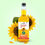WOOD PRESSED SUNFLOWER OIL | Rich in Vitamin E | Promotes Good Heart Health | 100% Pure, Natural & Traditional