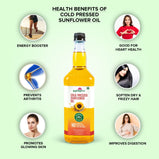 WOOD PRESSED SUNFLOWER OIL | Rich in Vitamin E | Promotes Good Heart Health | 100% Pure, Natural & Traditional